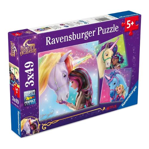 Ravensburger Puzzle 3x49 pz 5a+ (18x18cm) UNICORN ACADEMY 12004163
