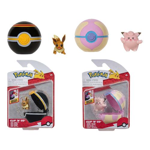 Rei Toys Mini personaggio Clip n'Go in Pokè Ball (5cm) POKÉMON Assortito PK160300