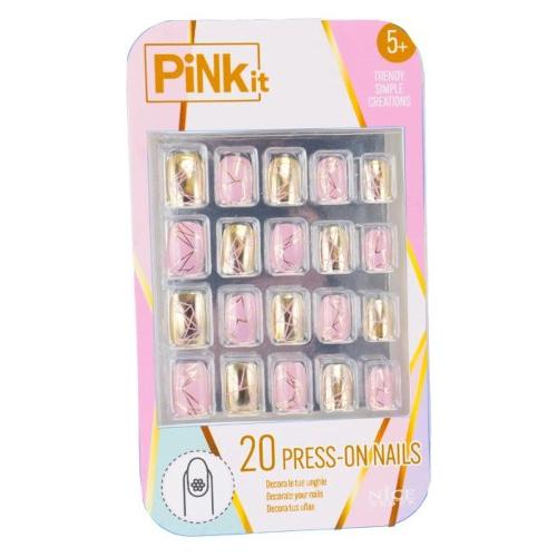 Nice Unghie Press-on adesive removibili 12 colori PINK.IT Assortito 40064