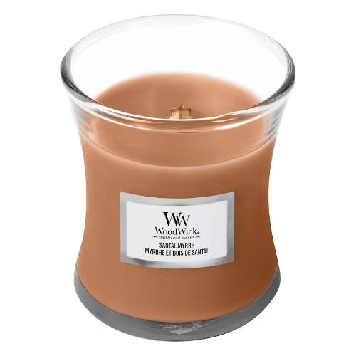Yankee Candle Candela profumata Santal Myrrh (7x8,2cm) Clessidra piccola 20 ore WOODWICK Marrone 1743620E