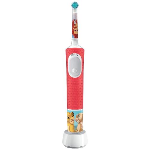 Oral B Spazzolino elettrico VITALITY PRO Kids Re Leone Red e White