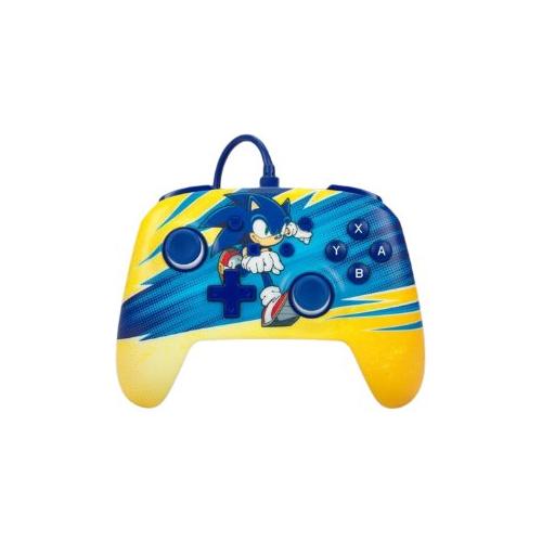 Power A Gamepad SWITCH Sonic Boost Wired Blue e Yellow NSGP0202 01