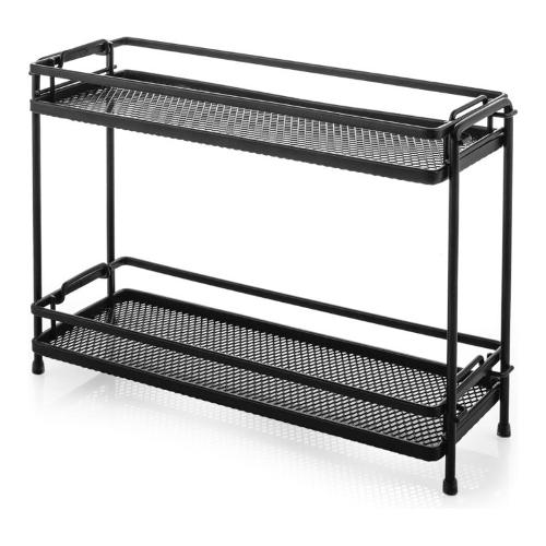 H&H Porta oggetti (26x10x20,5cm) 2 ripiani rete LOFT Nero 9747430