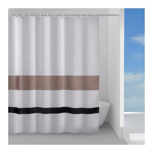 Gedy Tenda doccia in tessuto LIVING (240x200 cm) Bianco, marrone e nero TTE 1323 2430