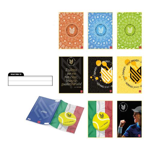 Pigna Quaderno righe 1R (1 rigo) A4 JANNIK SINNER 02334711R