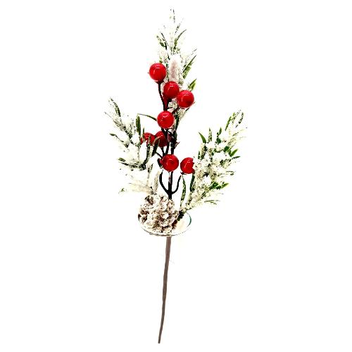 Dhg D.O.O. Pick 30cm.Bacche /pino Rosso Verde 17834
