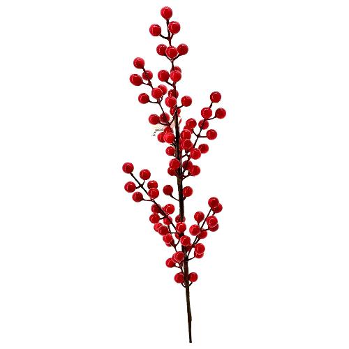 Dhg D.O.O. Stelo natalizio 70cm.Bacche spray Rosso 19555