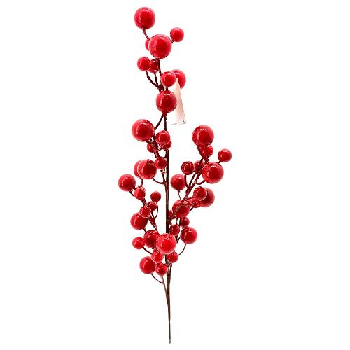 Dhg D.O.O. Stelo natalizio 90cm.Bacche Rosso 24880