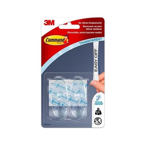 Command Set ganci adesivi portata max 900 gr 3M 17091Clr Trasparente 7100127200 2 pz