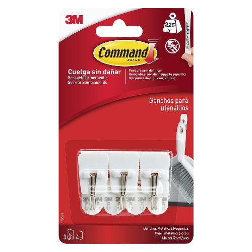 Command Set ganci adesivi portata max 225 gr 3M 17067 Bianco 7100269665 3 pz