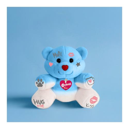 Trudi Peluche Orsetto Sky Love&Tel COCCOLOTTI Azzurro e Bianco 25041