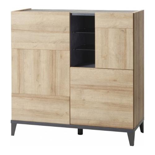 Composad VITTORIA Madia Rovere e Grigio (120cm) Mobile KIT
