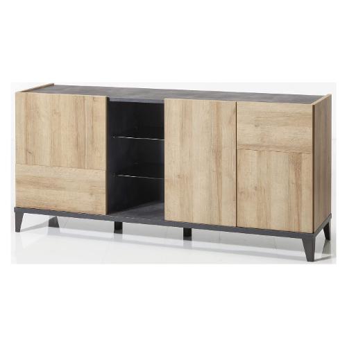 Composad VITTORIA Madia Rovere e Grigio (180cm) Mobile KIT