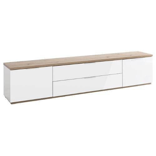 Composad MUNDI Base soggiorno Rovere e Bianco laccato Mobile KIT (240x40x50cm)
