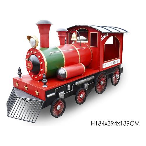 General Trade Locomotiva Natalizia  Saint Nicholas Express (394x139x184cm) Rosso e Verde 413815