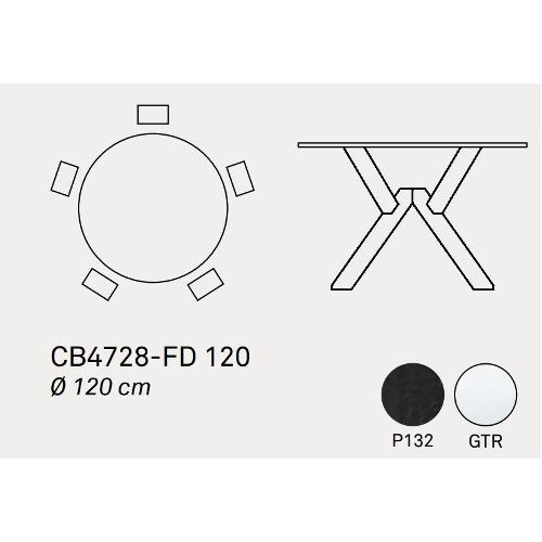 Calligaris MIKADO Tavolo Fisso Grafite e Trasparente (120cm)