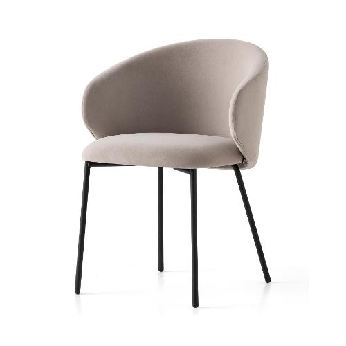 Calligaris TUKA Sedia Nero opaco e Slj mat sabbia
