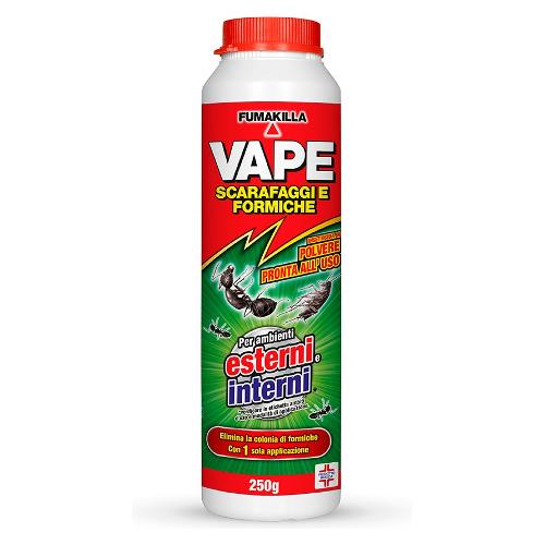 Vape Insetticida polvere per scarafaggi e formiche flacone 250 gr GA2154600