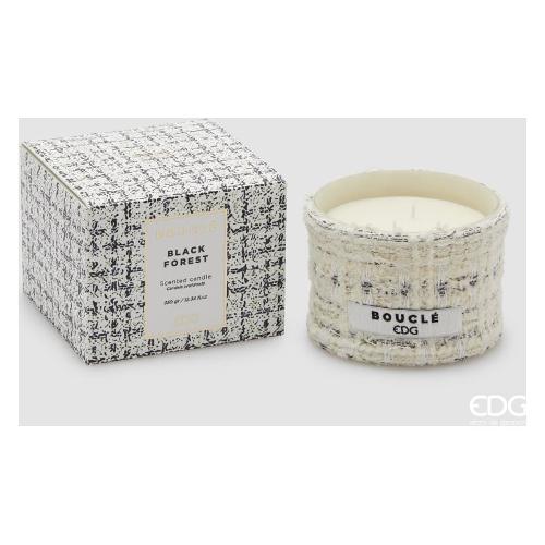Edg Candela profumata Black Forest (8,5cm) Chic BOUCLE Bianco 6100256ABFO
