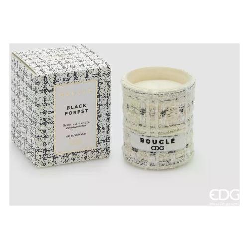 Edg Candela profumata Black Forest (9,5cm) Chic BOUCLE Bianco 6100255ABFO