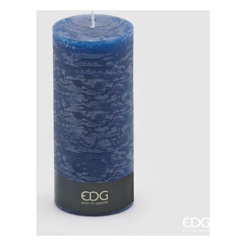 Edg Candela cilindro (10x25cm) RUSTICA Blu 612396 800