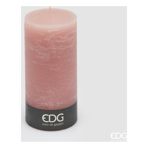 Edg Candela cilindro (10x20cm) RUSTICA Rosa antico 6100118 A556