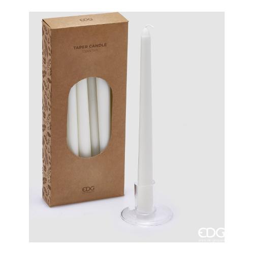 Edg Set candele 12 pz stelo 5h durata (2,2x25cm) Bianco 6100139A100