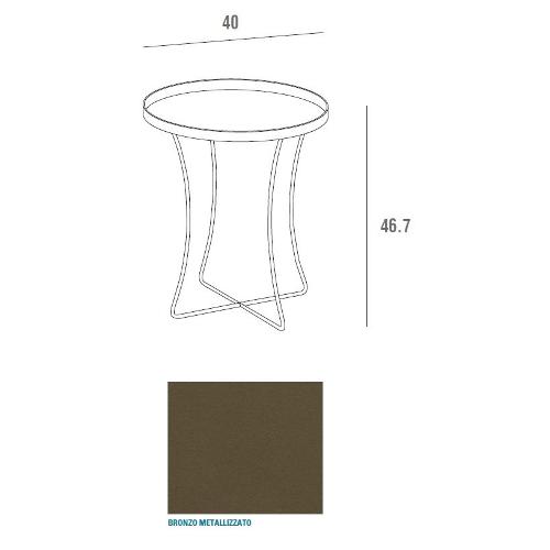 La Primavera MIA Tavolino Bronzo metallizzato (40cm)