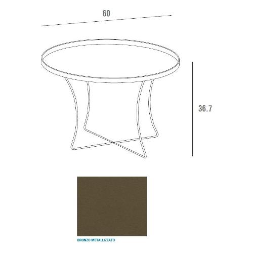 La Primavera MIA Tavolino Bronzo metallizzato (40cm)
