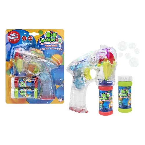 Globo Pistola Sparabolle con luci e suoni (45ml) BIG BUBBLES Assortito 42590