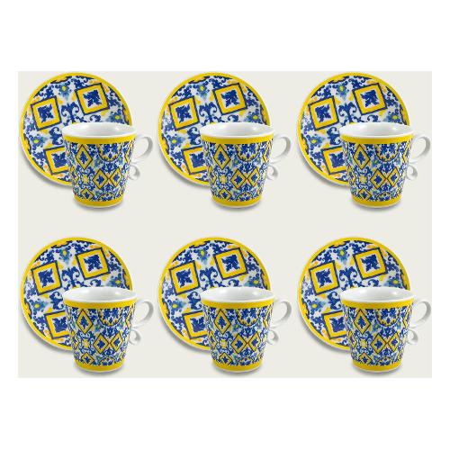 Ar.Ca. Set tazzine caffè con piatto 6 pz PANAMA Assortito 56957