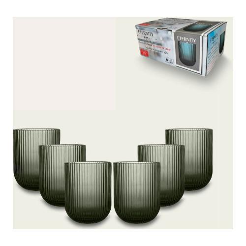 Ar.Ca. Set bicchieri Acqua 6 pz (250ml) ETERNITY Grigio fumo 58396