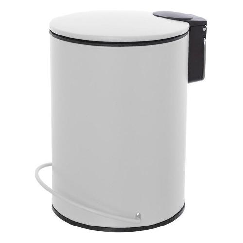Feridras Pattumiera bagno (3Lt) con pedale a chiusura rallentata COLOR Bianco opaco 107050