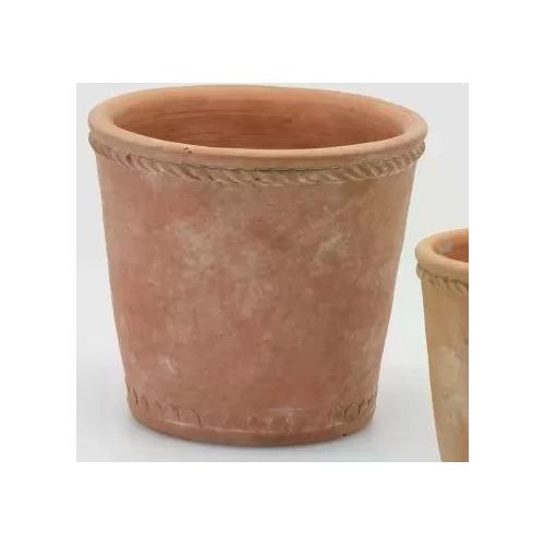 Edg Vaso piante tondo TRECCIA marrone chiaro (16,5x15,5 cm) 1100855A977