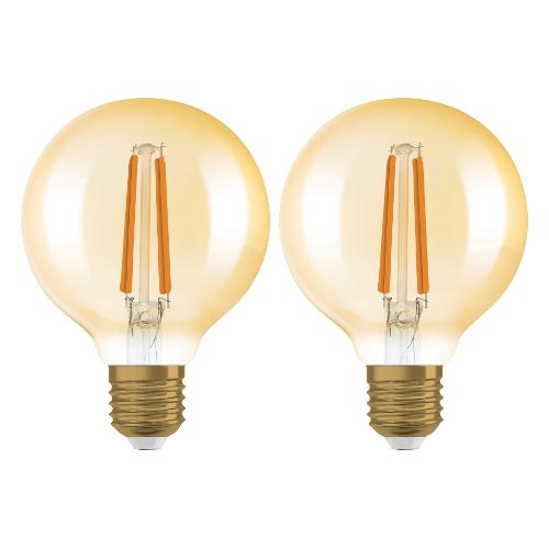 Osram Set lampadine led (2 pz) globo E27 (7,2W) , luce calda VINTAGE 1906 CLASSIC GLOBE