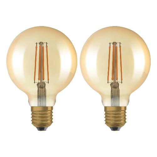 Osram Set lampadine led (2 pz) globo E27 (6,5W) , luce calda VINTAGE 1906 CLASSIC GLOBE