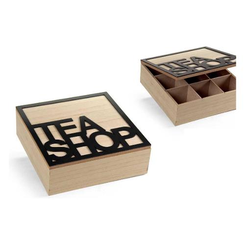 Gicos Porta bustine 9 scomparti LEGNO&DISEGNO (24x24x8cm) Naturale 921841