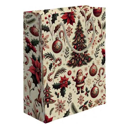 Marpimar Shopper Natale Addobbi natale (26x12x32cm) Beige BNSE53