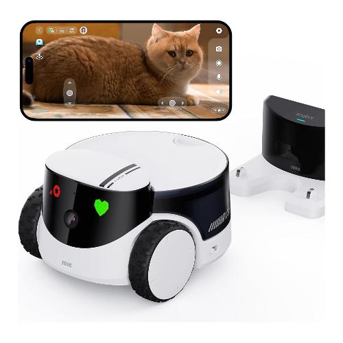 Enabot Robot animali SMART ROLA Petpal White e Black EA0405