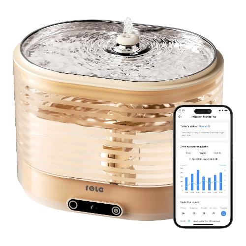 Enabot Distributore alimenti SMART ROLA Pet Water Fountain Cordless version Beige EA0410