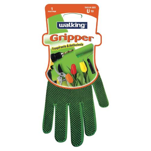 Walking Guanti lavoro GRIPPER Verde taglia Unica 014618