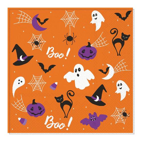 Gabbiano Set tovaglioli monouso 20pz 3 Veli Halloween SMART Arancio 78147