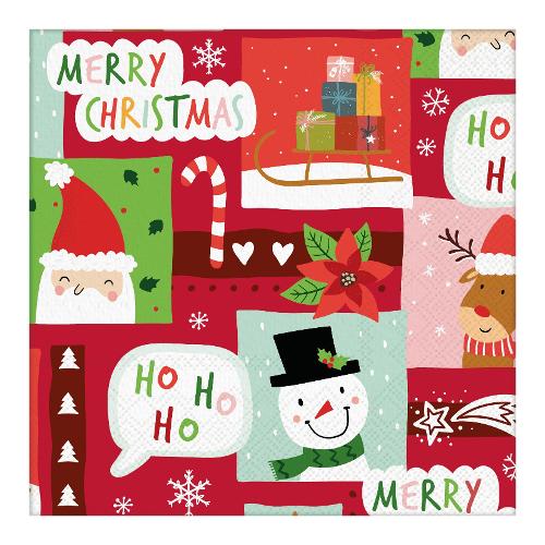 Gabbiano Set tovaglioli monouso 40pz 2 Vel iChristmas Windows SMART Rosso multicolor 78140