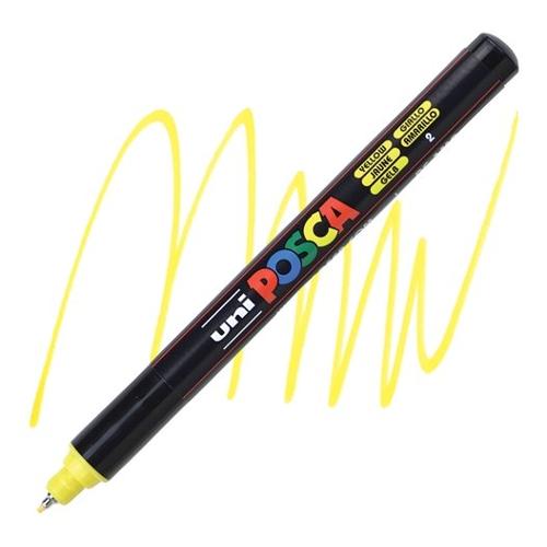 Uniposca Pennarello marcatore Pc 1MR tratto Extra fine Giallo 089798