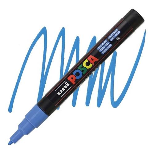 Uniposca Pennarello marcatore tratto Fine Pc 3M Blu cielo 036822