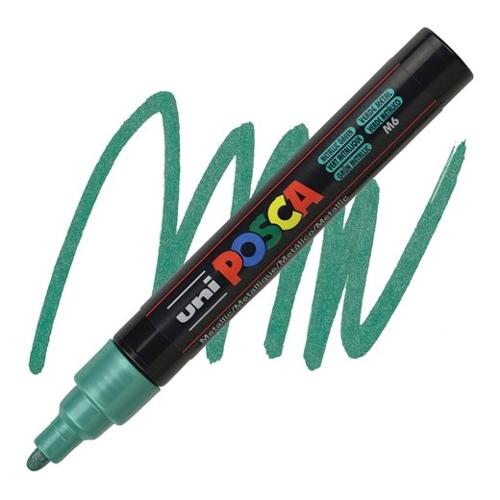 Uniposca Pennarello marcatore tratto Medio Pc 5M Verde metallizzato 113578