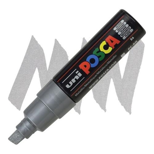 Uniposca Pennarello marcatore Pc 8K tratto Extra Largo Argento 113615