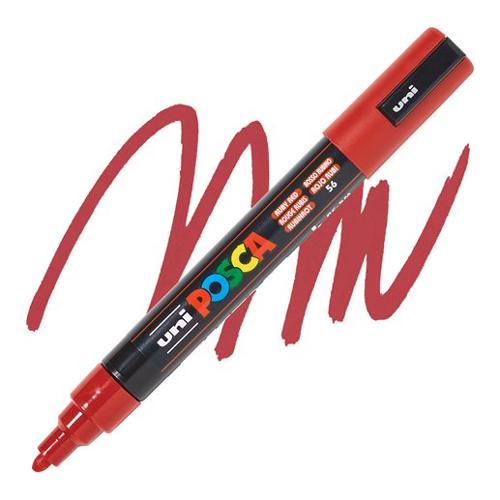 Uniposca Pennarello marcatore tratto Medio Pc 5M Rosso rubino 262542