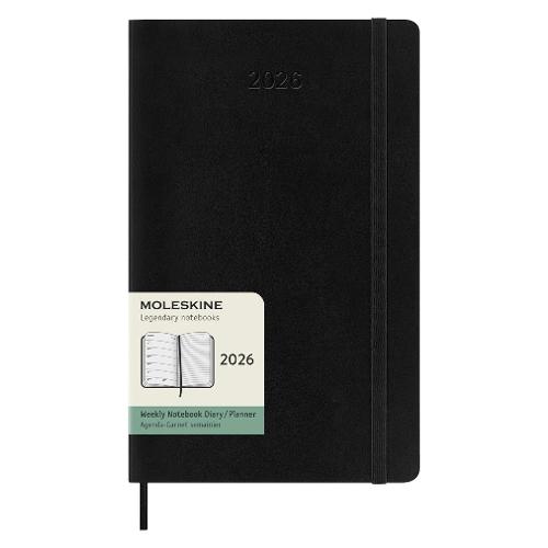 Moleskine Agenda settimanale Large Soft 2026 12m Gen-Dic (13x21cm) Nero 74726
