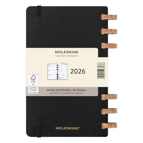 Moleskine Agenda settimanale Non datato 12m Gen-Dic XL Spiral Life Planer Soft Nero (13x21 cm) 76478